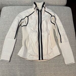lululemon athletica Cream Jacket with Black Piping
